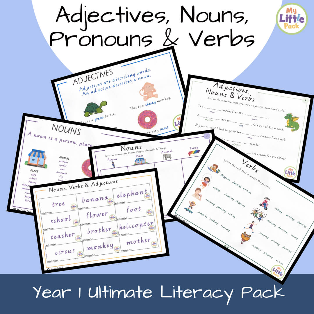 Adjectives, Nouns, Pronouns & Verbs Activities