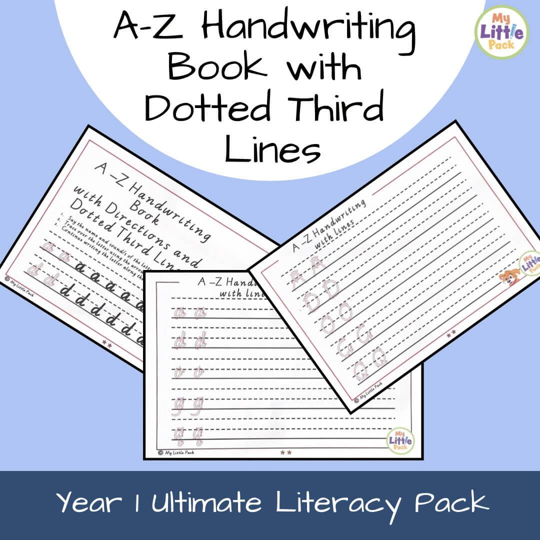 A-Z Handwriting Booklet with Dotted Third Lines
